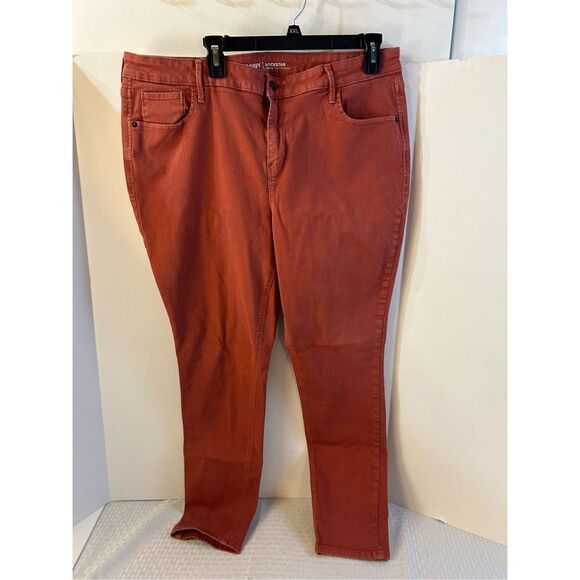 Old navy rockstar Plus pants size 18 midrise rn#54023 rust color - Picture 1 of 6